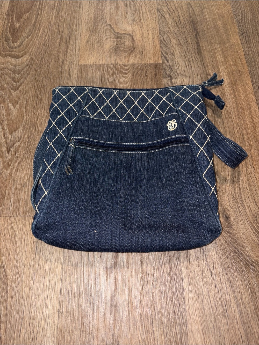 Vera Bradley Quilted Denim Shoulder Crossbody - Dark Blue